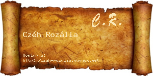 Czéh Rozália névjegykártya