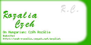 rozalia czeh business card