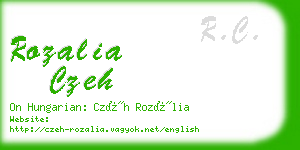 rozalia czeh business card